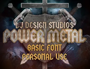 LJ Power Metal Personal Use font