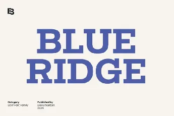 Blue Ridge font