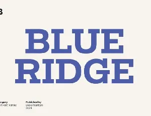 Blue Ridge font