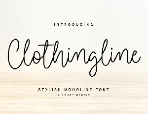 Clothingline font