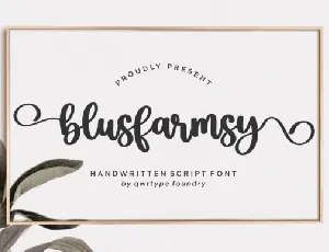 Blusfarmsy font