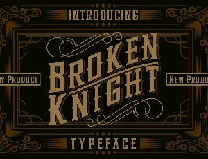 Broken Knight font