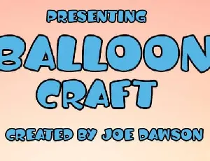 Balloon Craft Display font