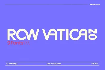 Row Vatikano font