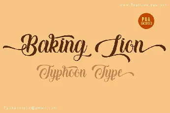 Baking Lion font