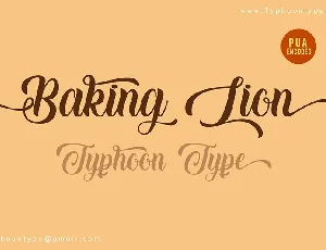 Baking Lion font