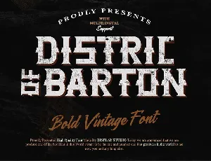 Distric of Barthon font