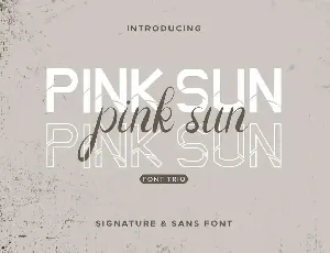 Pink Sun Demo font