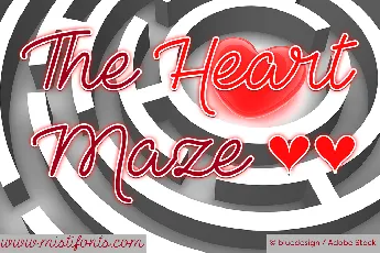 The Heart Maze Demo font