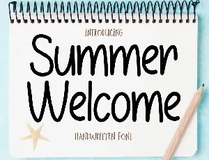 Summer Welcome font