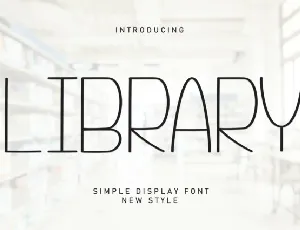 Library Display font