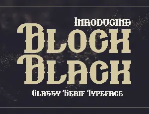 Block Black font