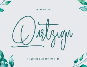 Qurtsign Signature font