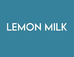 Lemon/Milk Family Free font