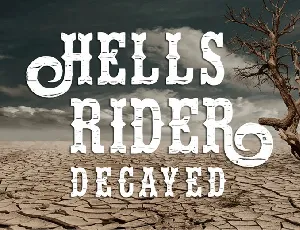 Hells Rider Decay font