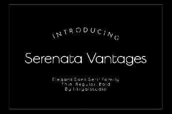 Serenata Vantages Family font