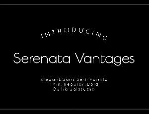 Serenata Vantages Family font