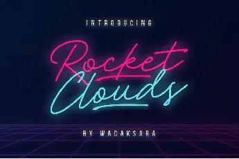 Rocket Clouds Free font