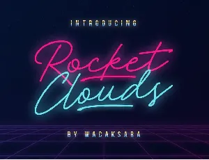 Rocket Clouds Free font