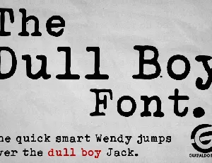 Dull Boy Personal Use font