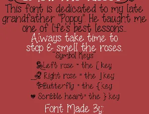 Smell The Roses font