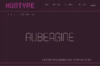 Aubergine font