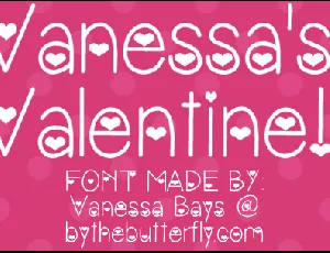 Vanessas Valentine font