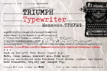 Triumph Typewriter font