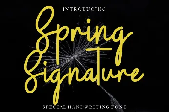 Spring Signature font