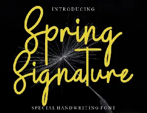 Spring Signature font