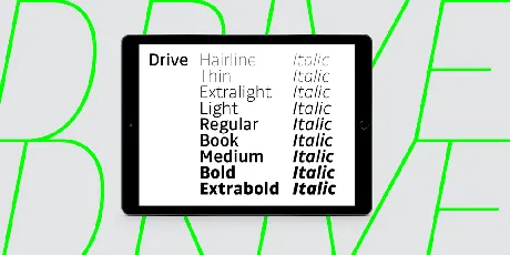 Drive Family font