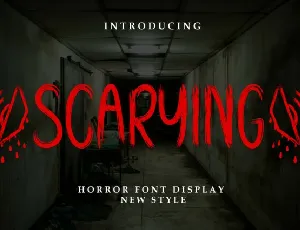 Scaryring Display font
