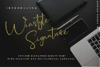 Winstyle Signature font