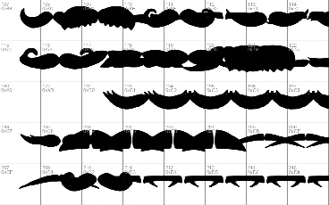 Mustache font