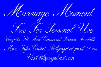 Marriage Moment Personal Use font