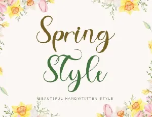 Spring Style Script font
