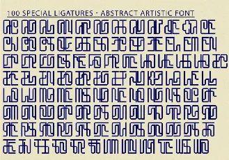 Abstract Artistic font