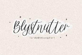 Blystnutter Demo font