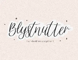 Blystnutter Demo font