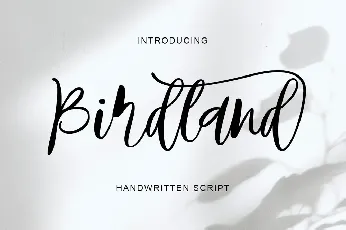 Birdland font