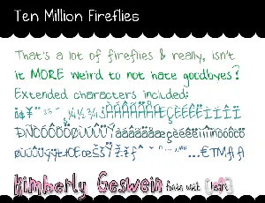 Ten Million Fireflies font