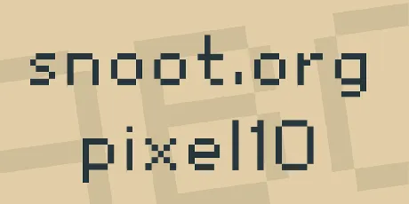 snoot.org pixel10 font