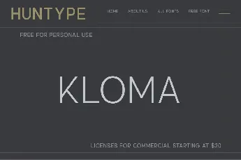 Kloma font