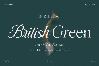 British Green font