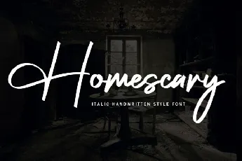 Homescary Script font