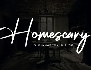 Homescary Script font