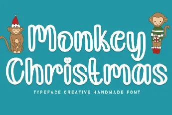 Monkey Christmas Display font