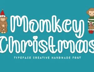 Monkey Christmas Display font