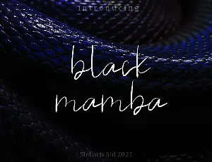 black mamba font