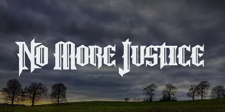 No More Justice font